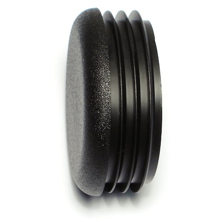 Midwest Fastener 2" Black Plastic Round Cap Plugs 2PK 76666